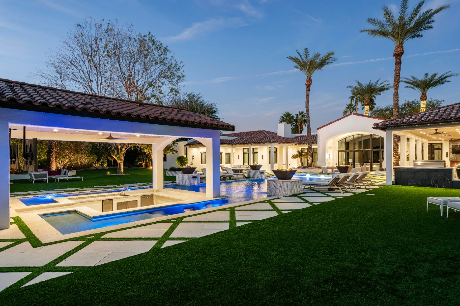 Pool and cabana at the 70th Street Backyard Renovation in Paradise Valley
